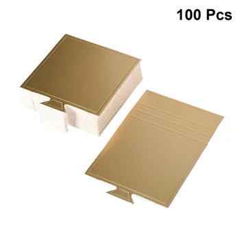 

100pcs Small Square Mousse Mats Paper Cake Serving Base Disposable Cupcake Tray