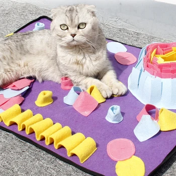 

Non-Slip Durable Relieve Stress Eco-friendly Training Toy Sniff Smell Bite Blanket Easy Clean Cat Dog Pet Mat Washable Home