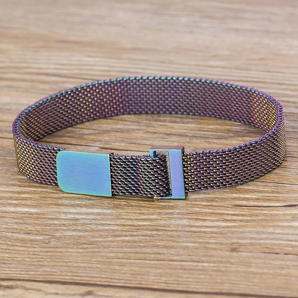 Stainless Steel Magnetic Mesh Strap Bracelets Watch Strap For Men and Women