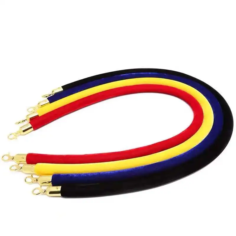 1.5m Long Flannel Sling Twisted Lining Barrier Rope For Welcoming Queuing Columns Pole Fences Stands