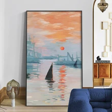 

Nordic Landscape Canvas Poster Print Modern Home Decor Abstract Wall Art Paintings Famous Monet Home Decoration Pictures Cuadros