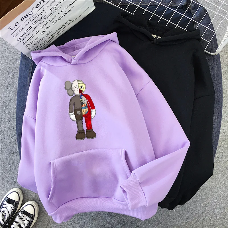 Смешной клоун Harajuku эстетические толстовки для женщин гранж мультфильм 90s винтажные толстовки Мода хип хоп Ullzang толстовка женская