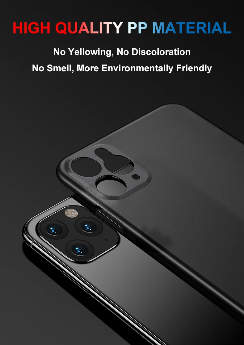 Роскошный Ультратонкий чехол для Iphone 11 Pro Max, чехол для Iphone Xs Max Xr X 8 7 6s 6 Plus 5 5S Se, матовый полипропиленовый прозрачный чехол