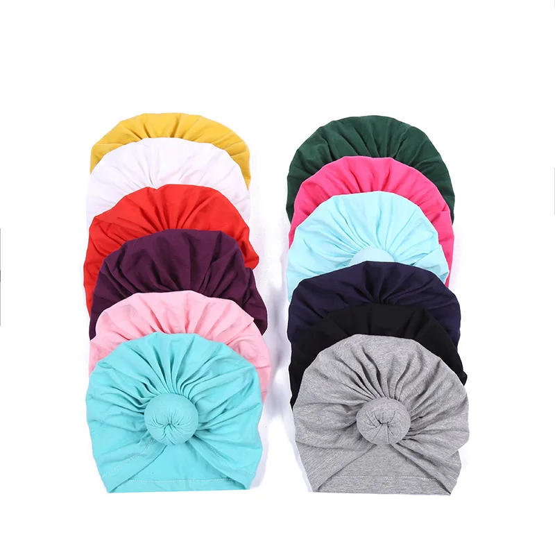 

12 Colors Western Style Baby Shower Round Hat Headwraps Scrunchy Girls Hairbands Toddler Turban Donut Headbands Hair Accessories