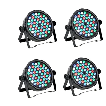 

4pcs 54X3W led par DJ Par LED RGBW Wash Disco Light DMX Controller Free Shipping