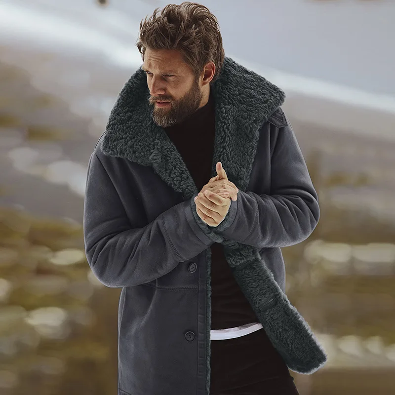 AKSR Мужская Зимняя Теплая стеганая кашемировая куртка, противостоящая холоду теплая и практичная мужская куртка - Цвет: gray