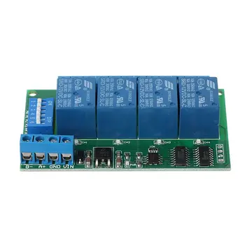 

4CH 12V Modbus PC RTU UART RS485 Relay Board for PLC Lamp LED PTZ Camera Control
