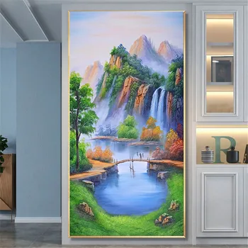 

5D Diy Landscape Diamond Painting Scenery Mountain Water Full Drill Round Diamond Embroidery Home Decor Mosaic Christmas Gift