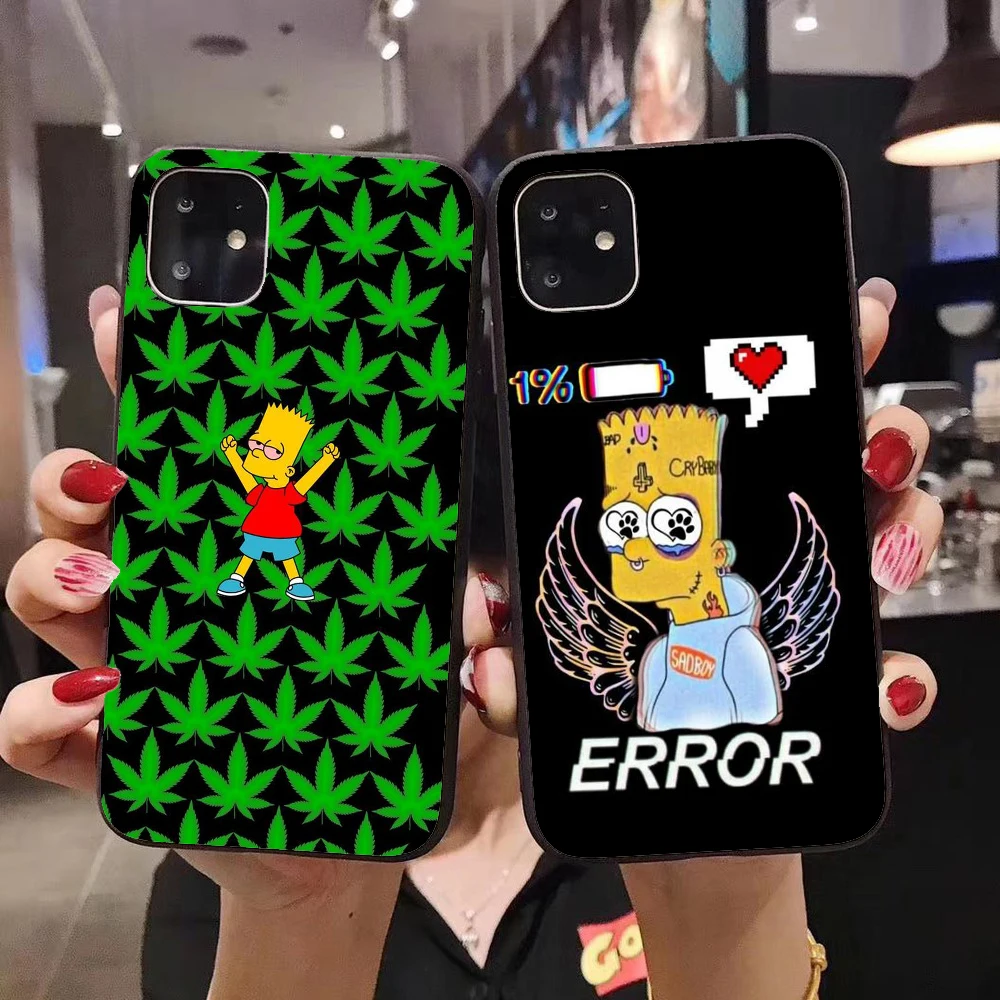 Забавный Черный силиконовый чехол с Гомером J. Симпсоном для iPhone11 pro 6s 7 8 Plus XR XS Max
