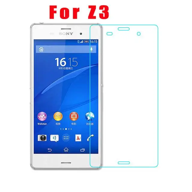 2 шт./лот с уровнем твердости 9H 0,3 мм 2.5D закаленное Стекло для Sony Xperia Z3 Compact Z1 Z2 Z4 Z5 премиум-класса с защитой от взрыва Экран протектор - Цвет: sony Z3