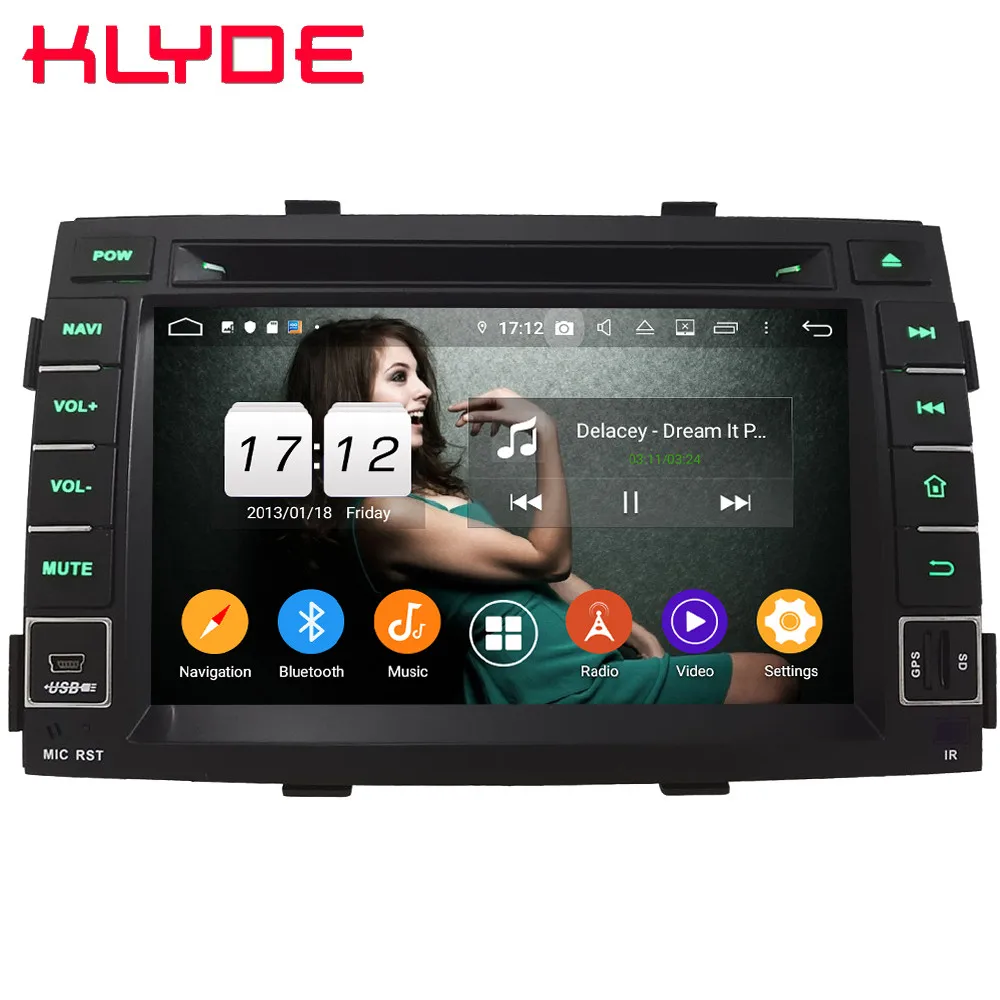 Klyde 4G wifi Android 9 Восьмиядерный 4 Гб ОЗУ 64 Гб ПЗУ DSP BT автомобильный DVD мультимедийный плеер радио gps ГЛОНАСС для Kia Sorento 2009-2012
