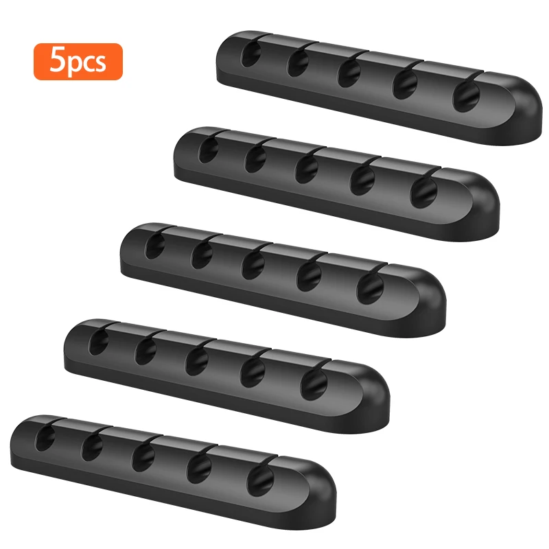 5 Clips-5piece Rdxone, 5 шт., USB устройство для сматывания кабеля, настольный аккуратный Кабельный органайзер, зажимы для управления, держатель кабеля для мыши, наушников, наушников - Цвет: 5 Clips-5piece