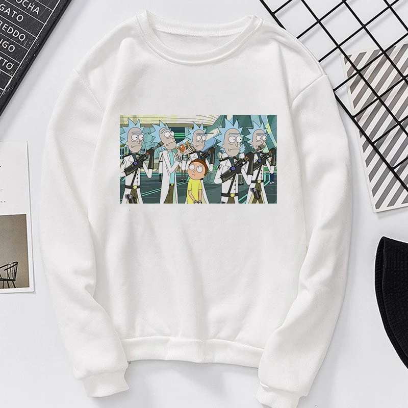 Новинка, Модный свитшот, Camiseta Mujer, принт Рик и Морти, игривый, Harajuku, уличная одежда, спортивный костюм, индивидуальные повседневные толстовки с капюшоном