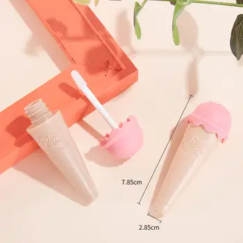

1/5 Pcs 8ml Pink Ice Cream Lip Gloss Empty Tube Liquid Lipstick with Brush Cosmetic Lip Balm Container Jars Refillable Bottles