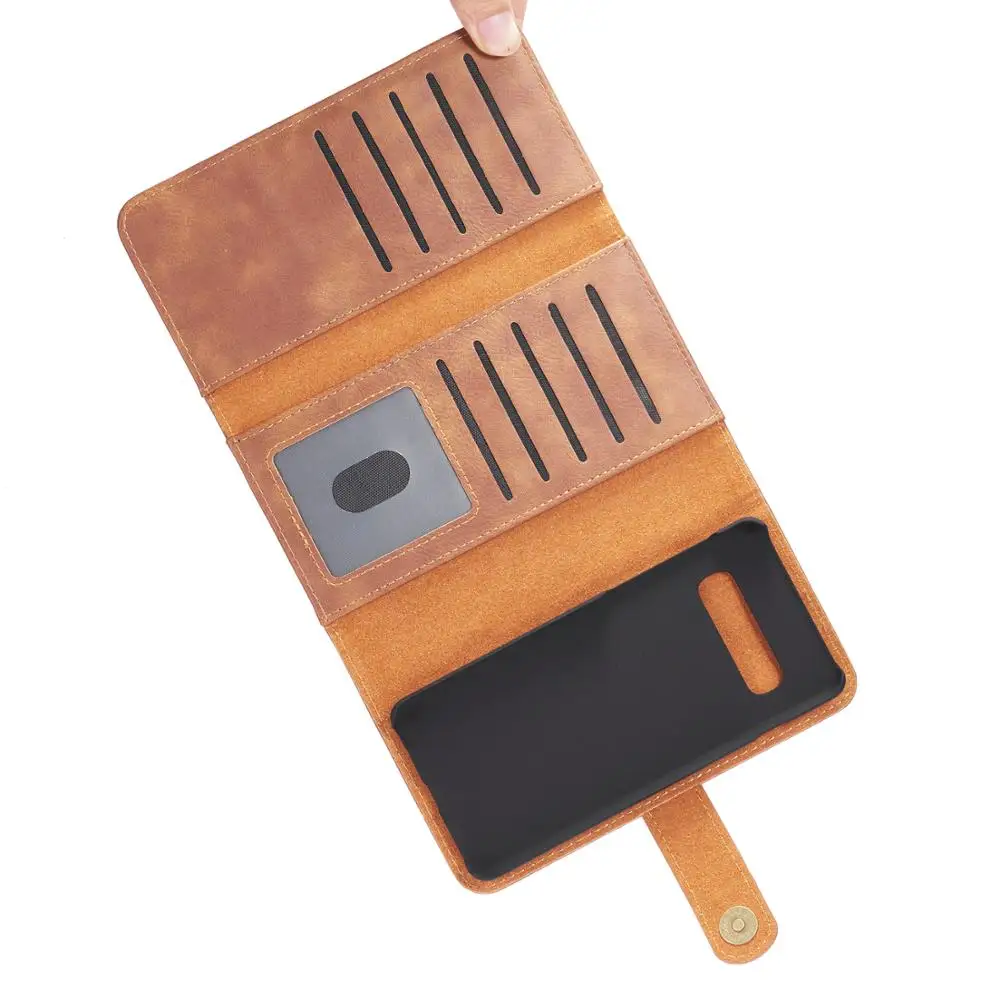 

Â Multifunction Detachable Leather Phone Case with Business Card Slots 3 Folding for Samsung Galaxy S8 S9 S10 Note8 Note9 Note10