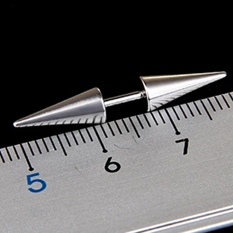 Unisex Punk Rock Stainless Steel Nail Screw Piercing Stud Earrings Novelty Piercing Jewelry Rock Gothic Piercing Jewelry 2pc