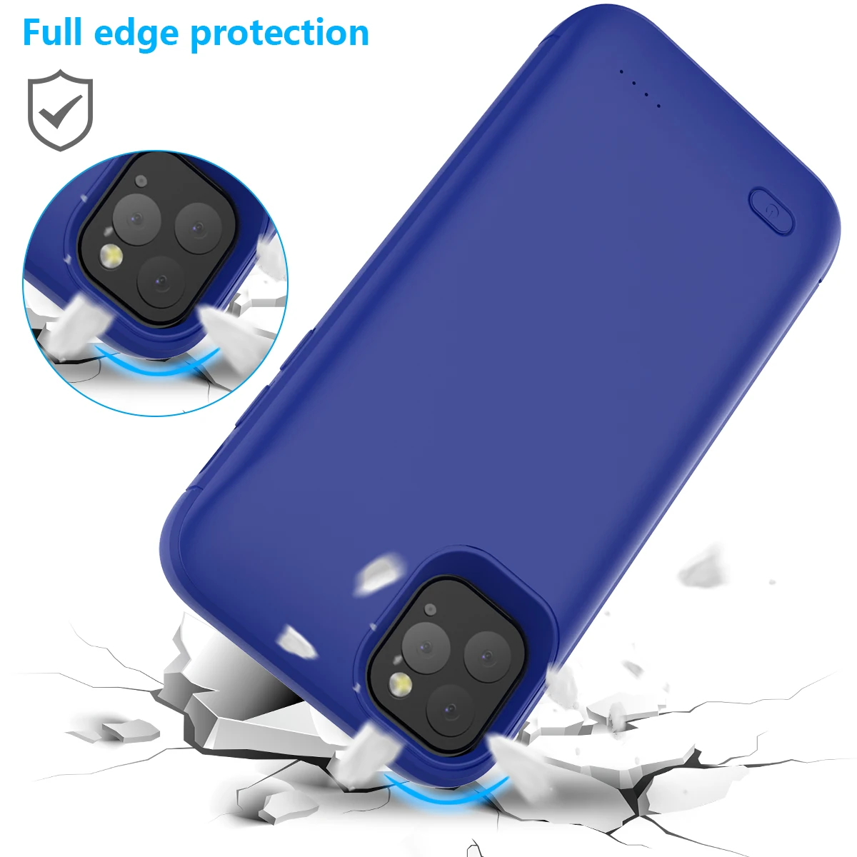 Чехол для зарядного устройства для iPhone 11 Pro Max 6,5 ''4000 mAh задняя крышка для быстрого зарядного устройства защитный чехол для батареи телефона