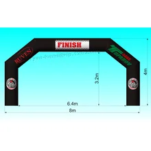 До двери индивидуальный заказ 8mWx4mH надувная арка с логотипом на заказ напечатаны на обеих сторонах с канатами песочники воздуходувки
