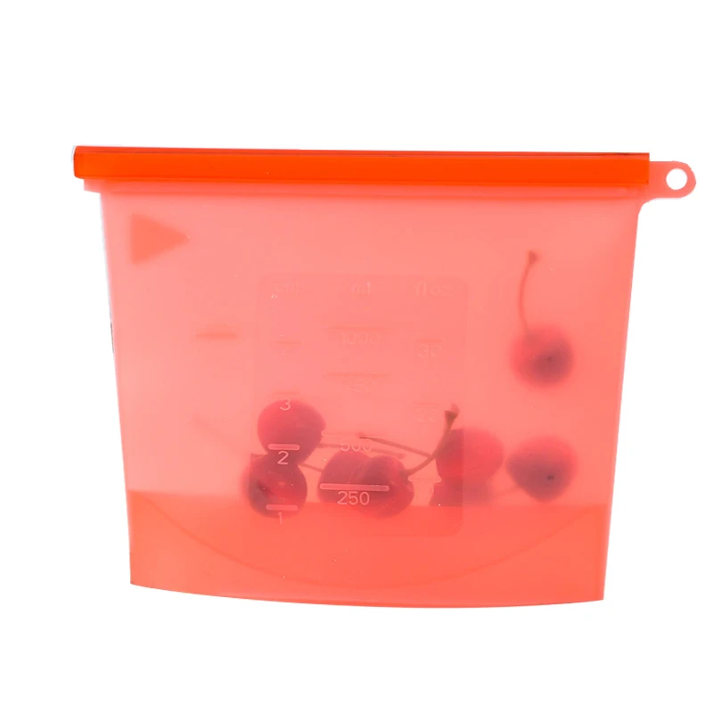 2pcs Red Baispo 2 шт./компл. Коробки для обедов многоразовые силиконовые Еда сумка Свежий Герметичная Кружка-загерметизированные мешки Еда контейнер Портативный сэндвич еды Ланчбокс - Цвет: 2pcs Red