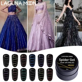 

Lagunamoon Spider Gel Nail Polish 5ml UV LED Soak Off Semi Permanent Varnish Lacquer Liquid Peel Off Tape No-wipe Top Base Coat