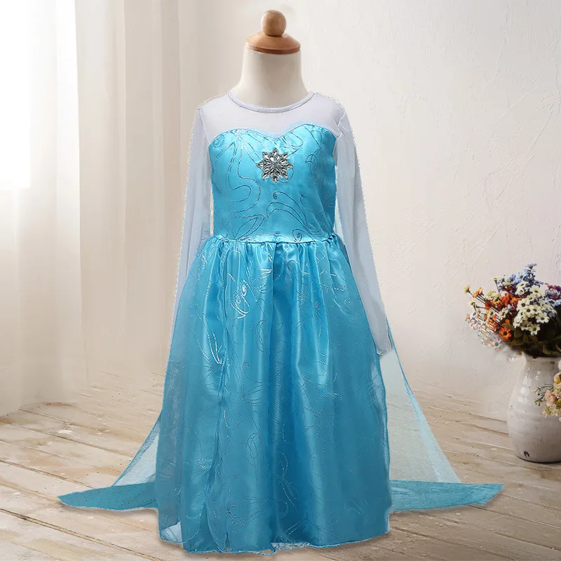 Платье для девочек Frozen Европа и Америка Горячая Распродажа принцесса Аиша торжественное платье
