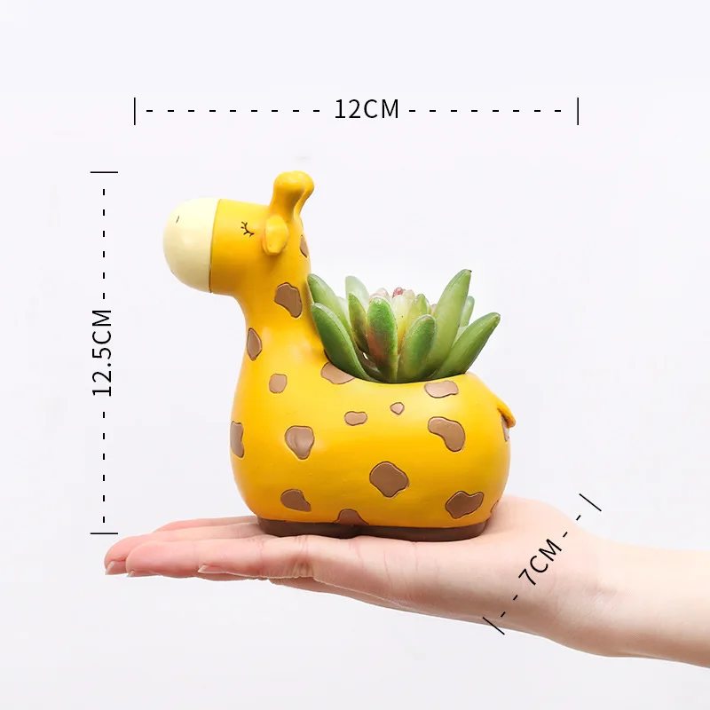 Creative Resin Succulent Plant Pots Mini Flower Pot Decorative Desktop Flowerpot Fairy Garden Home Garden Decoration (16)