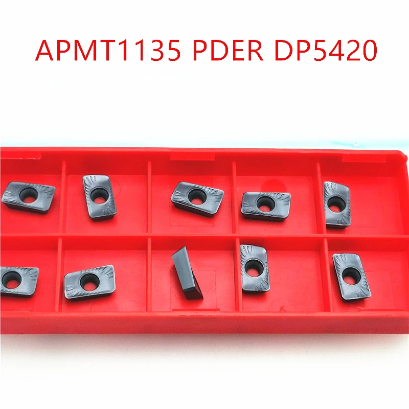 10 шт. твердосплавные вставки APMT1135 PDER DP5420 фрезерный инструмент для токарного станка APMT 1135 фрезерный инструмент с ЧПУ APMT1135PDER Поворотная вставка