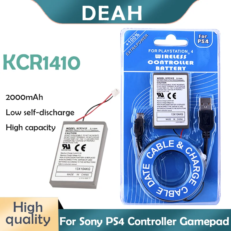 3.7V 2000mAh PS4 Rechargeable Batteries With USB Cable For Sony Old Version Playstation4 Wireless Controller Replacement Battery |