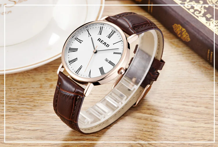 New Men's Business Watch Leather Strap Fashion Simple Multi-function Waterproof Quartz Men's Watch Relogio Masculino