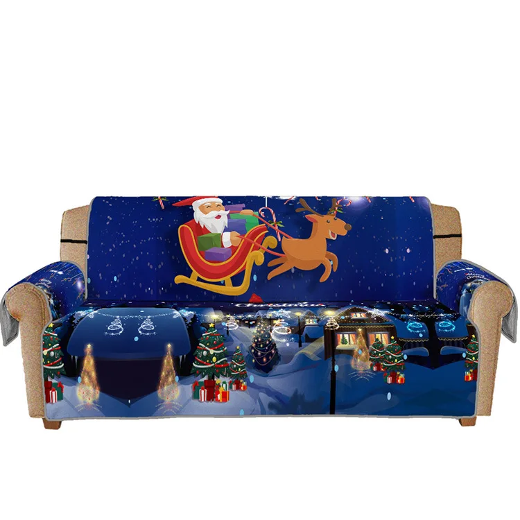 Рождественский диван кушетка Чехол для стула, пледы детский коврик протектор мебели Реверсивный съемным подлокотник чехлов 1/2/3 сиденье - Цвет: 3