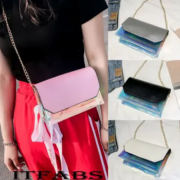 

Women Ladies Transparent Bag Handbag Leather Shoulder Tote Satchel Messenger Cross Body Clear Jelly Purse Clutch Plastic Bags