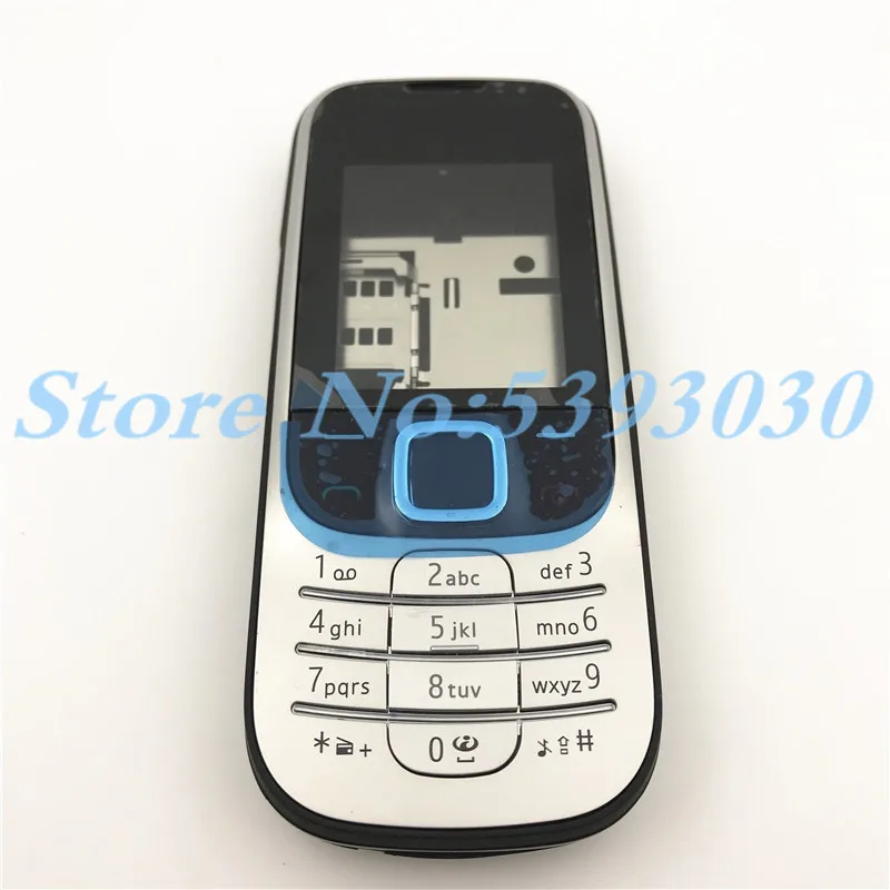 Чехол для Nokia 2330, полный комплект, корпус для мобильного телефона, крышка батареи, дверная рама с английской клавиатурой+ логотип