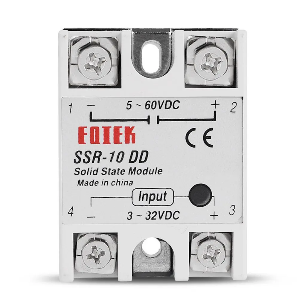 

SINOTIMER Solid State Relay SSR-10DD SSR-25DD SSR-40DD SSR-60DD SSR-80DD SSR-100DD 3-32V DC TO 5-60V DC SSR 3-25mA
