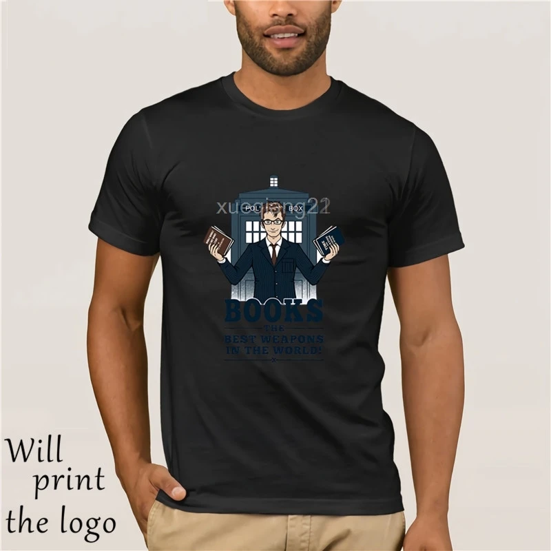 Libri Biblioteca Drwho delle Donne Supera i t Футболка breve estate Bookworm David Tennant serie tv Nerd Geek Doctor Who Novity |