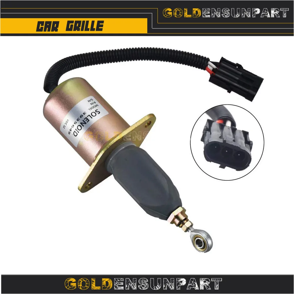Shutoff Solenoid Valve Switch 3935649 Engine Solenoid Coil 3935649 SA-4764-12 For Cummins 6CT