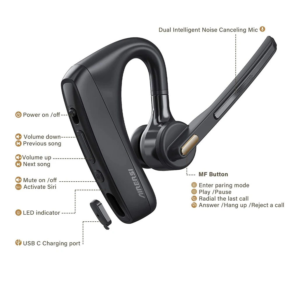 Auriculares inalámbricos K10 con Bluetooth 5,0, cascos manos libres con  reducción de ruido y micrófono HD para todos los teléfonos inteligentes,  novedad - AliExpress
