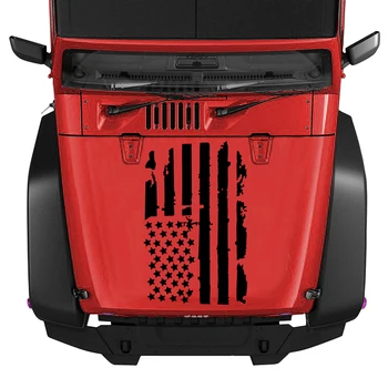 

2pcs For Audi VW Ford BMW Toyota Peugeot Mercedes Renault Universal Car Hood Sticker Decoration USA Flag Tuning Car Accessories