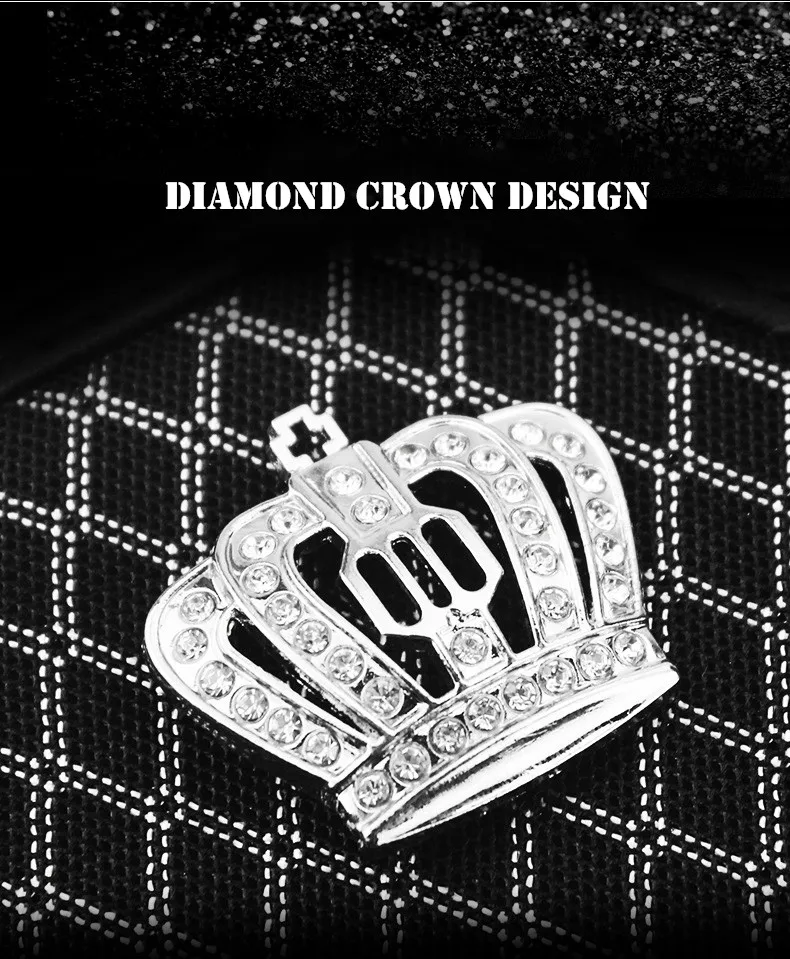 Корона со стразами автомобильный чехол для подлокотников коврик Летняя Сетка Bling Авто центральная консоль подлокотник коробка Подушка протектор
