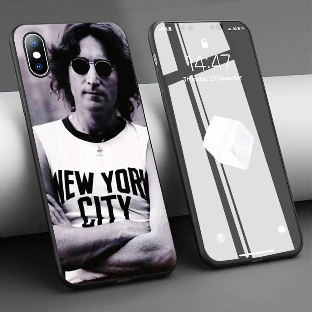 Мягкий силиконовый чехол Coque john lennon new york для телефона iPhone 11 Pro Max X 5S 6 6S XR XS 7 8 Plus |