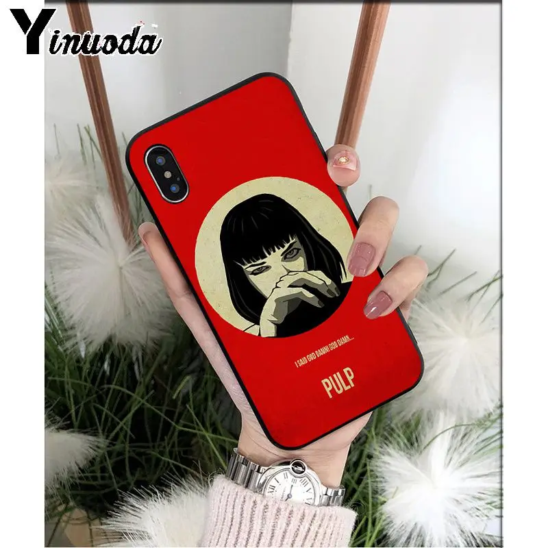 A6 Yinuoda пульпа фантастика ТПУ Мягкий силиконовый чехол для iPhone X XS MAX 6 6S 7 7plus 8 8Plus 5 5S XR - Цвет: A6
