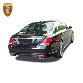 

For 2014-2019 Mercedes w222 s class s300 s63 s65 Carbon Fiber Rear Bumper Lip Diffuser Brabus Style Rear Tail Lip Deck Boot Wing