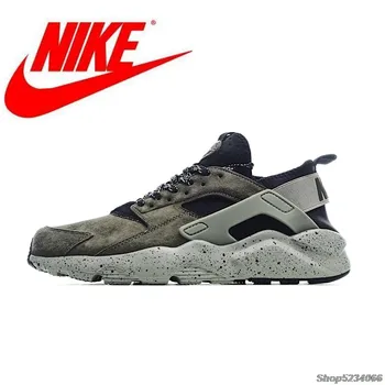 

Nike Air Huarache Run Ultra 4th Generation Pig Eight Leather Upper Men's Running Shoes Size 40-45 829669-333 army green