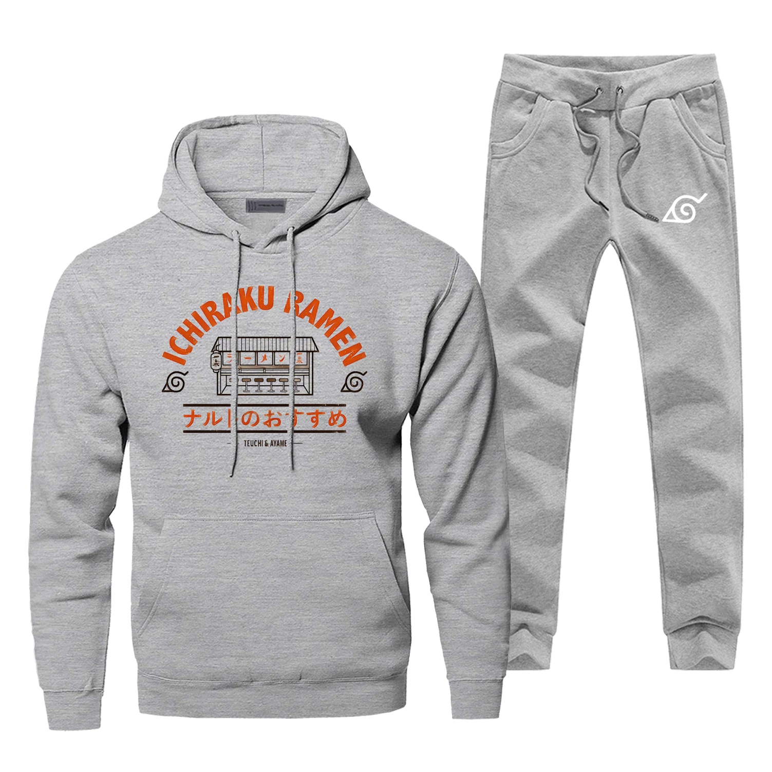 Naruto New Fashion Men's Full Suit Tracksuit Japan Anime Casual Pants Sweatshirt Fitness Ichiraku Ramen Harajuku Men's Jogging