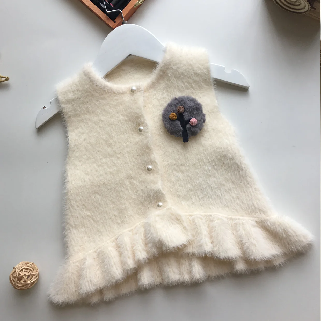 Новинка года; сезон осень-зима; стильный кардиган; жилет; детская одежда; Детский свитер для девочек