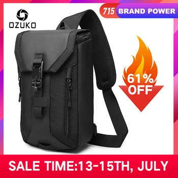 

OZUKO New Men Bag Multi-layer Crossbody Bag High Quality Waterproof Shoulder Bag Male Messenger Bag for Teenagers Men Sling Bags