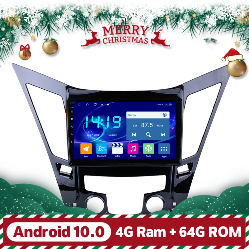 4 Гб Ram автомобильное радио GPS навигация для HYUNDAI Yf Sonata 2012 I40 I45 Android 10 экран CARPLAY 4G LTE