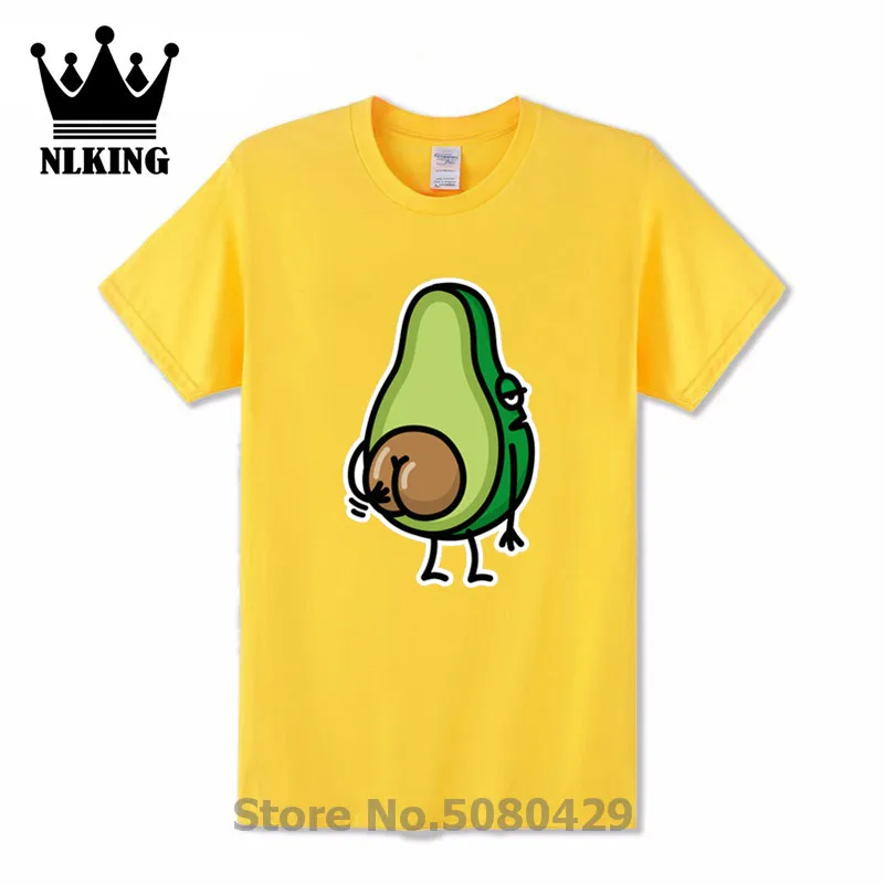 Funny avocado butt scratching ass Heavy Metal Rock hipster Tees Cotton T-Shirt Sleeve Food is Steak Goku t shirt men Print | Мужская