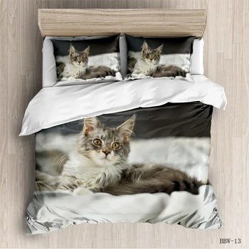 

Plant Leaf Cute Pet Dog Cat Duvet Cover Kawaii Animal Bedding Set for Kids Bed Cover 3d Quilt Adults Bedclothes Animal 3Pcs