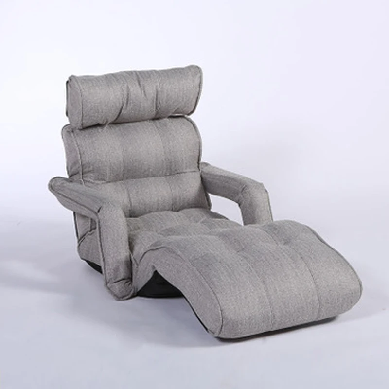Современный диван для отдыха кровать складной одно сиденье складной шезлонг диван гостиная шезлонг - Цвет: Light grey
