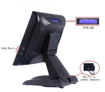 Pos система машина touch15inch резистивный сенсорный экран и MSR для продажи